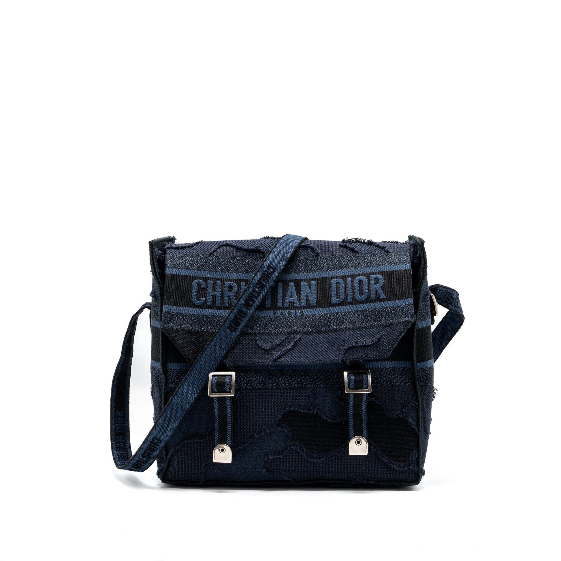 Dior Diorcamp Messenger Purse Canvas Dark Blue