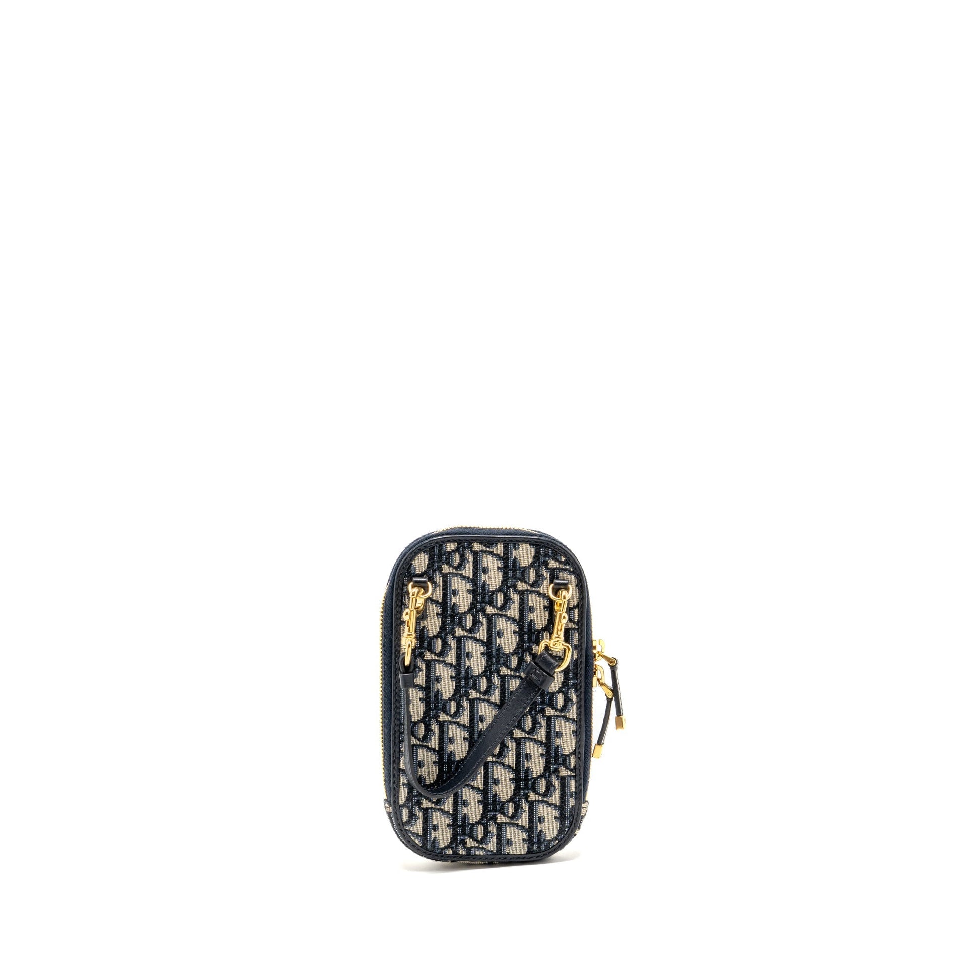 Dior 30 Montaigne Phone Pouch Oblique Jacquard Canvas Navy