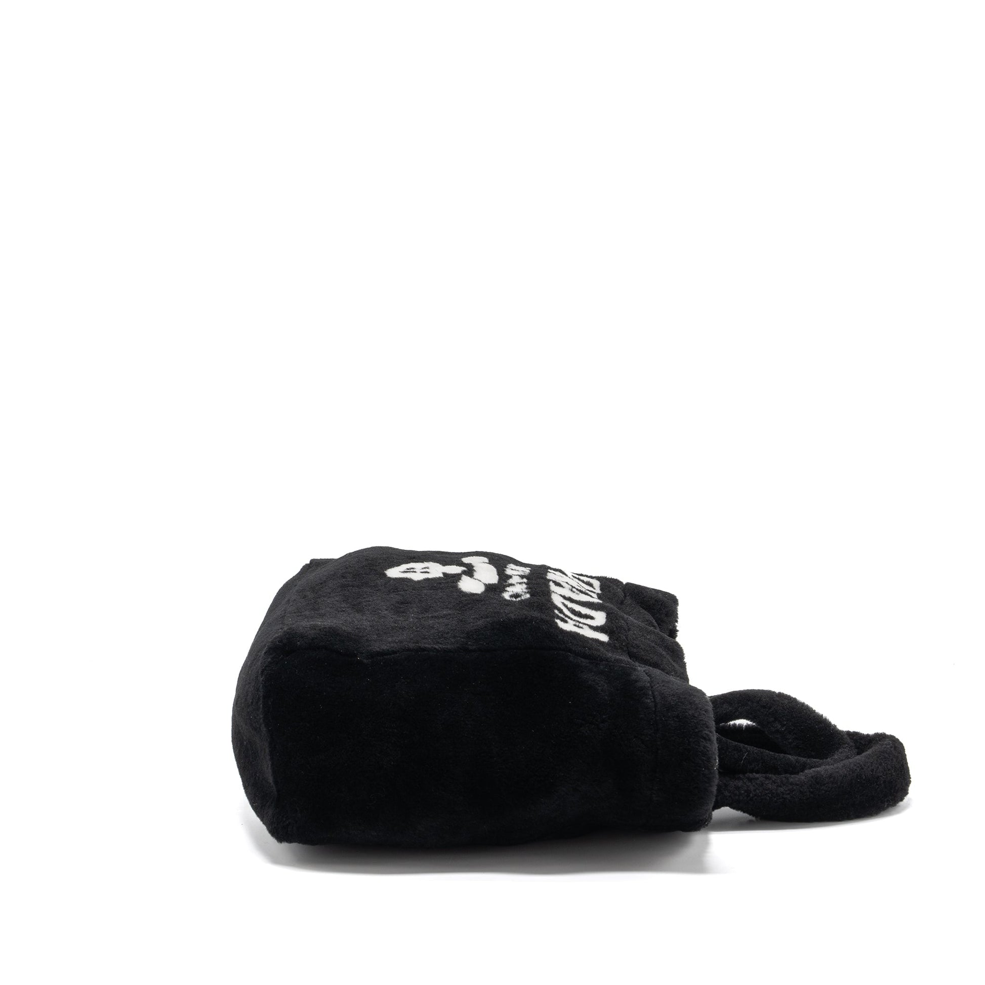 Prada Medium Tote Bag Shearling Black SHW