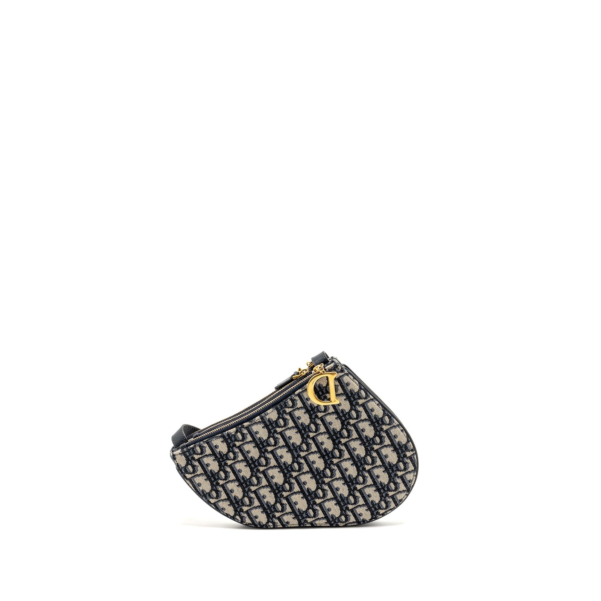 Dior Saddle Trio Pouch With Strap Oblique Canvas