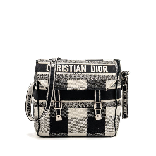 Dior Diorcamp Messenger Purse Canvas Black/White
