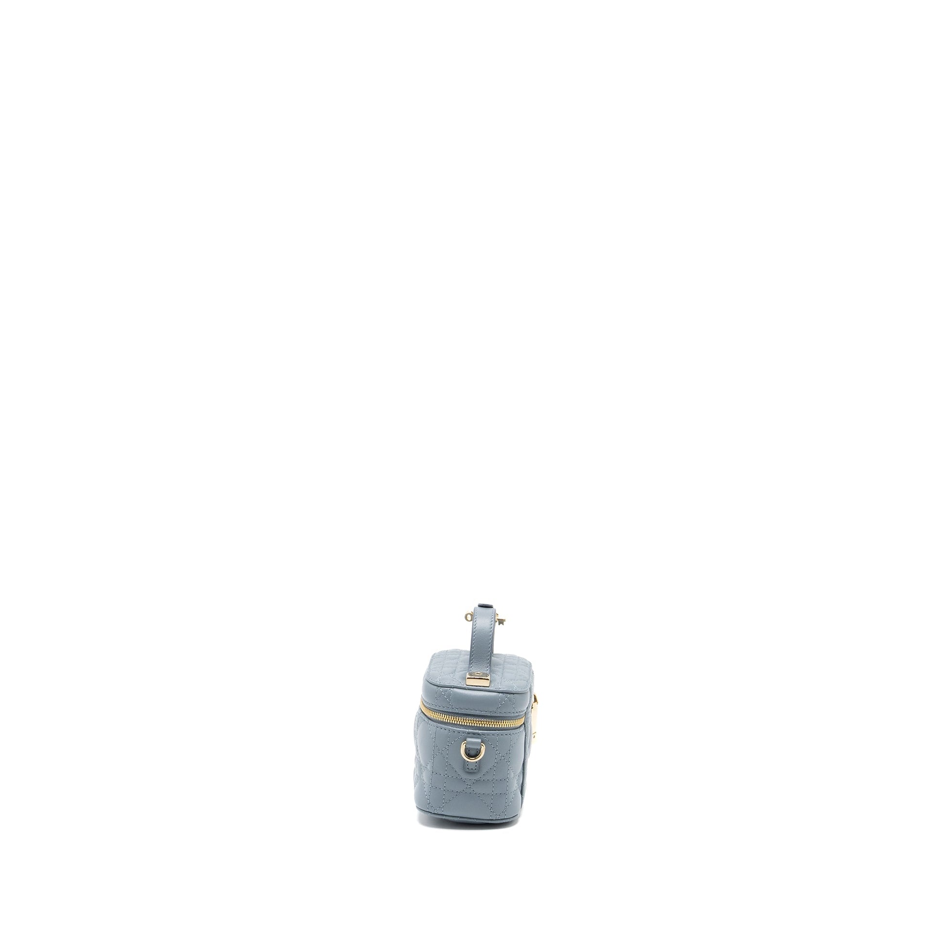 Dior Micro Lady Dior Vanity Case Lambskin Light Grey