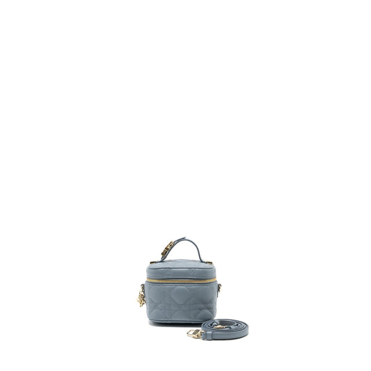Dior Micro Lady Dior Vanity Case Lambskin Light Grey