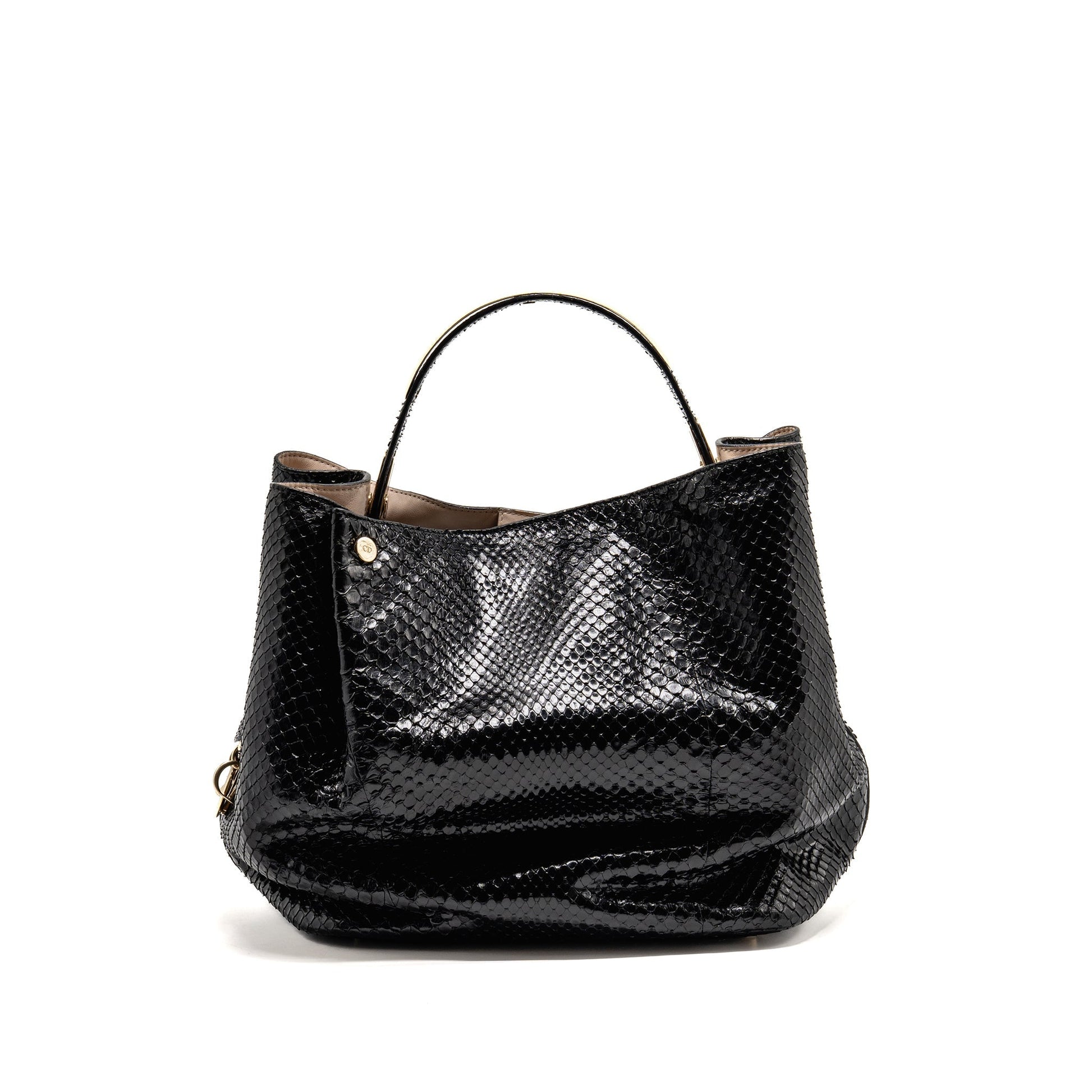 Dior Diorific tote Purse Python leather black
