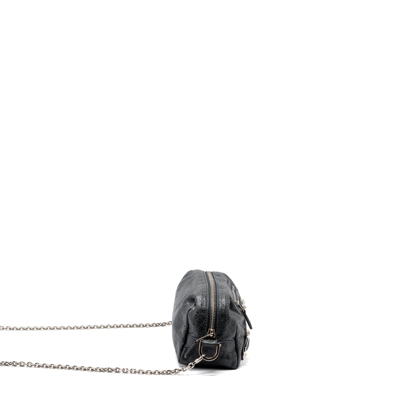 Balenciaga mini city crossbody chain Purse leather grey