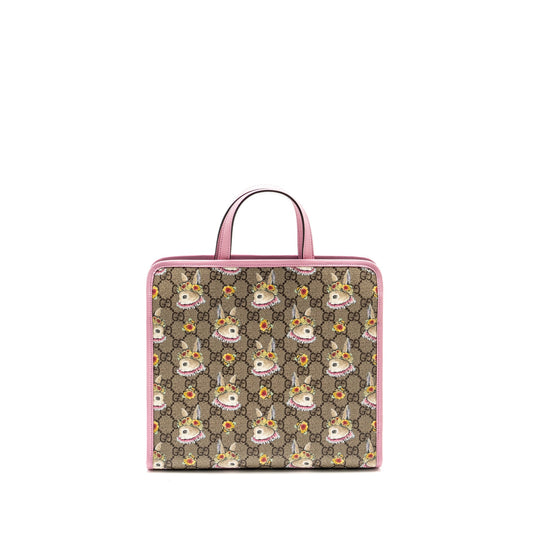 Gucci Children?s Yuko Higuchi Tote Bag GG Supreme Canvas/Leather Pink/Multicolour SHW