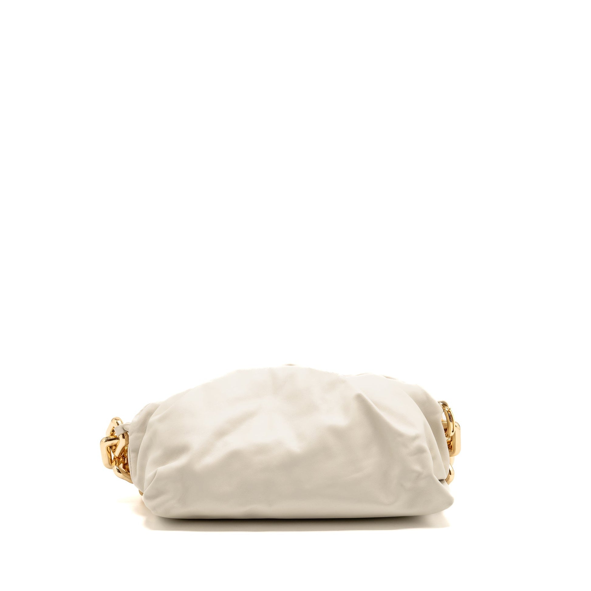 Bottega Veneta Chain Pouch Purse Calfskin White