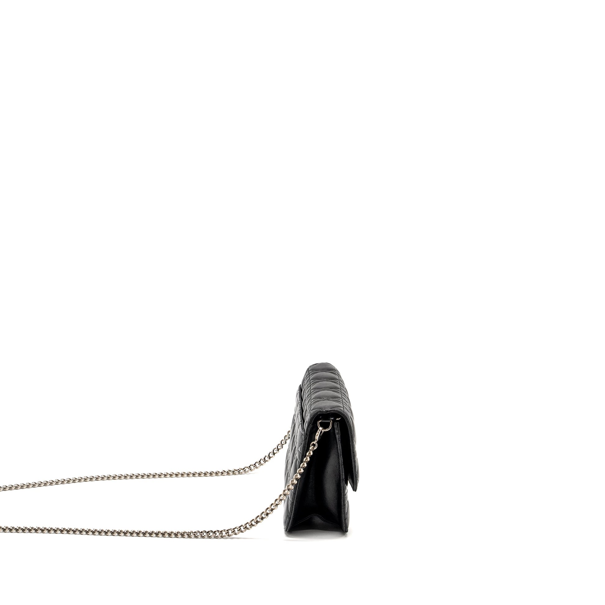 Dior Miss Dior Promenade Pouch Purse Lambskin Black