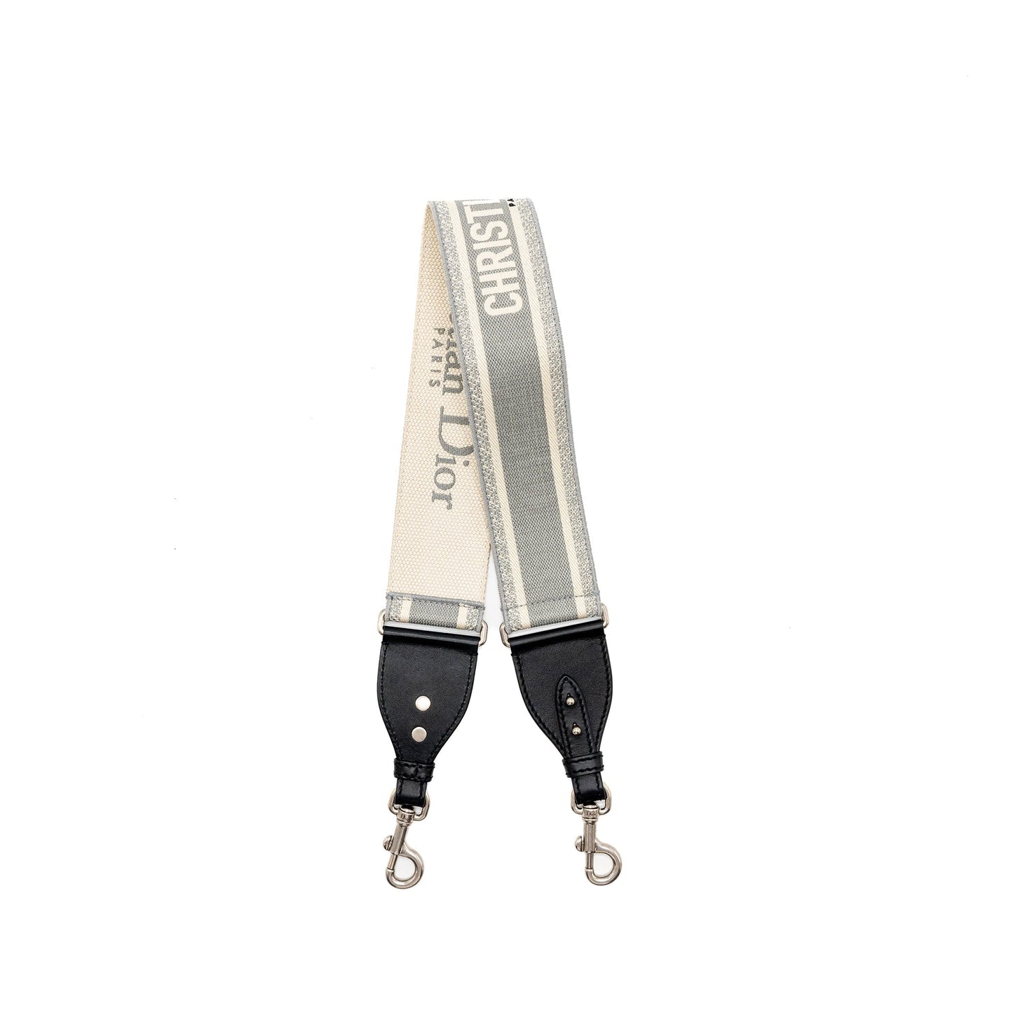Dior Wide Shoulder Strap Canvas Embroidered Grey