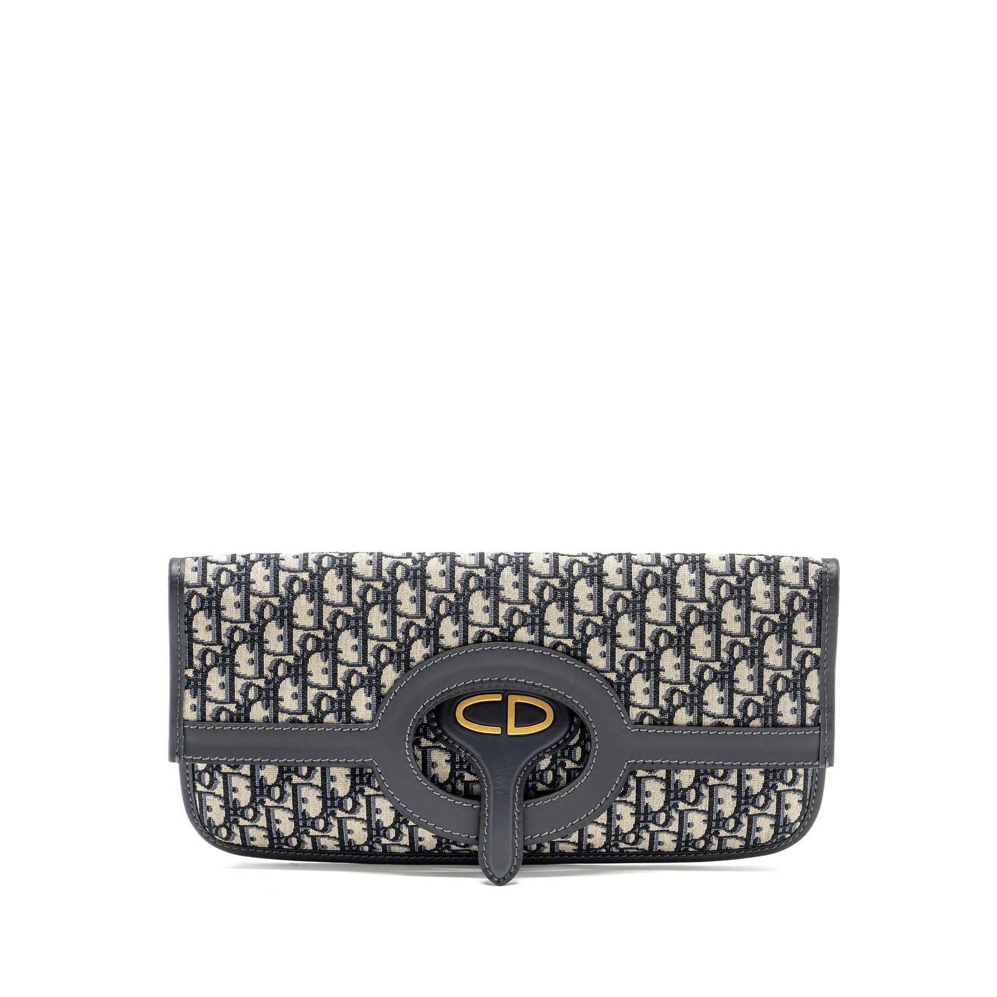 Dior Folder Clutch Blue Dior Oblique Canvas/Leather