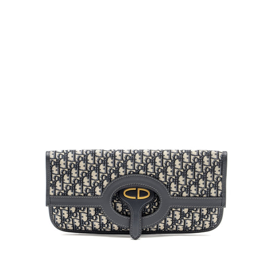 Dior Folder Clutch Blue Dior Oblique Canvas/Leather
