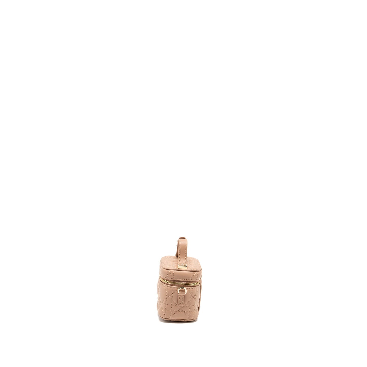 Dior Micro Lady Dior Vanity Case lambskin dark beige