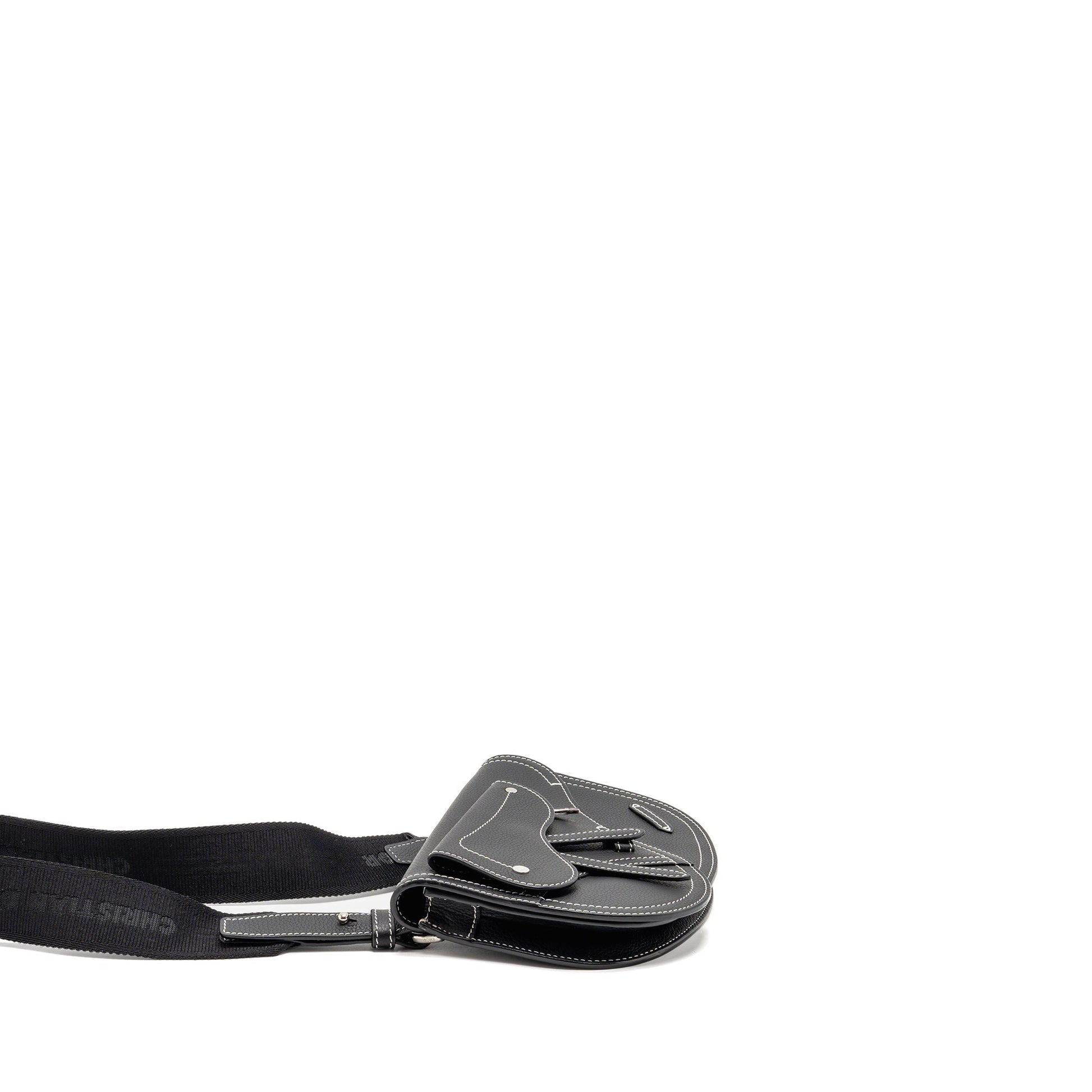 Dior x Kaws Pouch Saddle Purse Leather Black