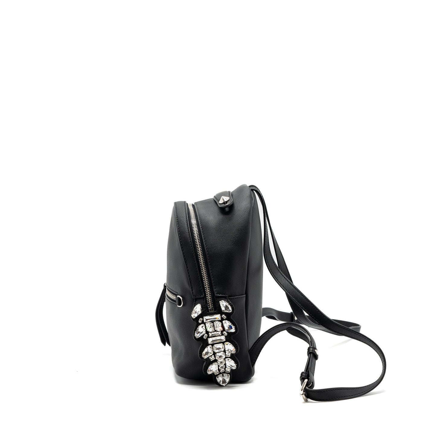 Fendi By The Way Backpack Leather Crystal Black