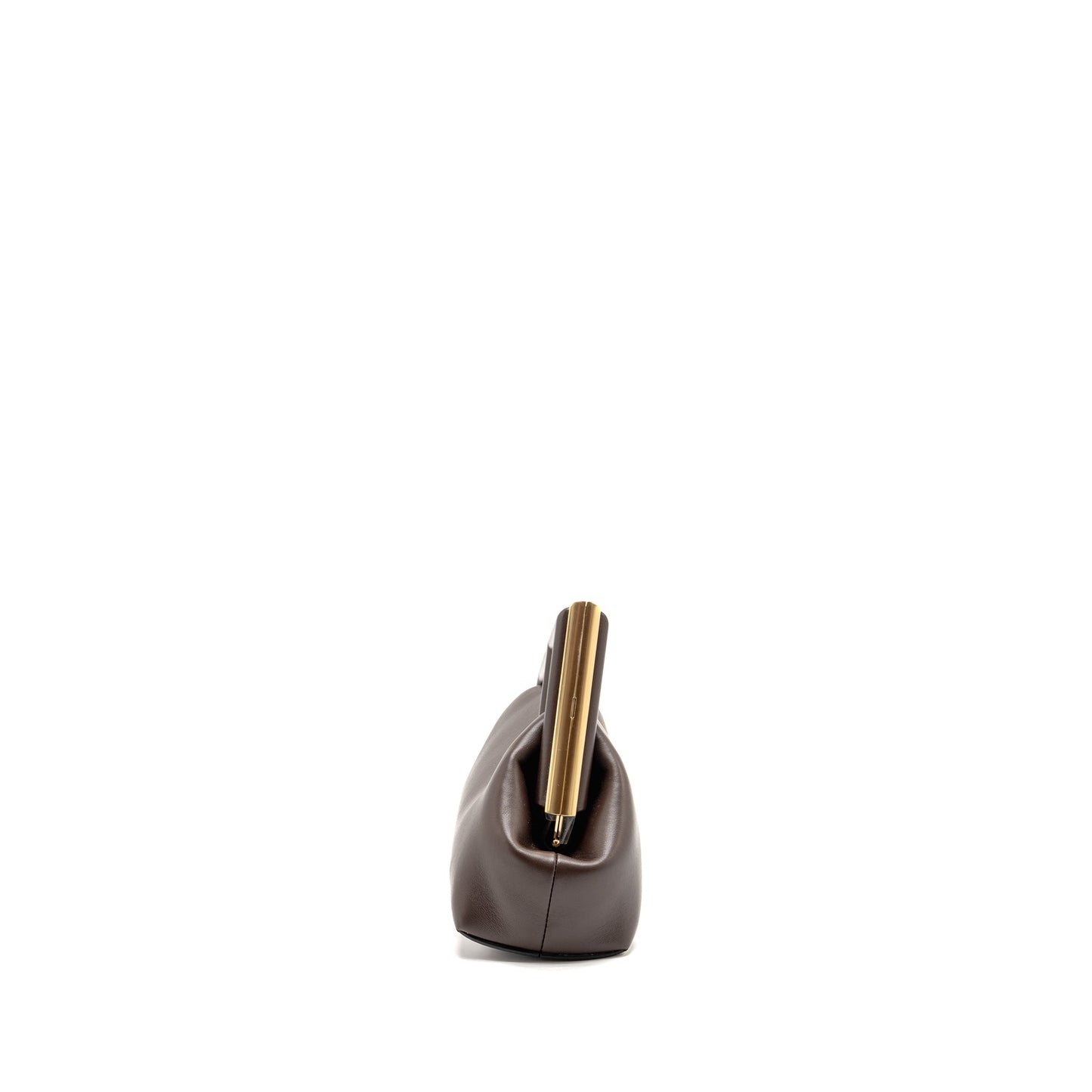 Fendi Small Fendi First Clutch Purse Nappa Brown