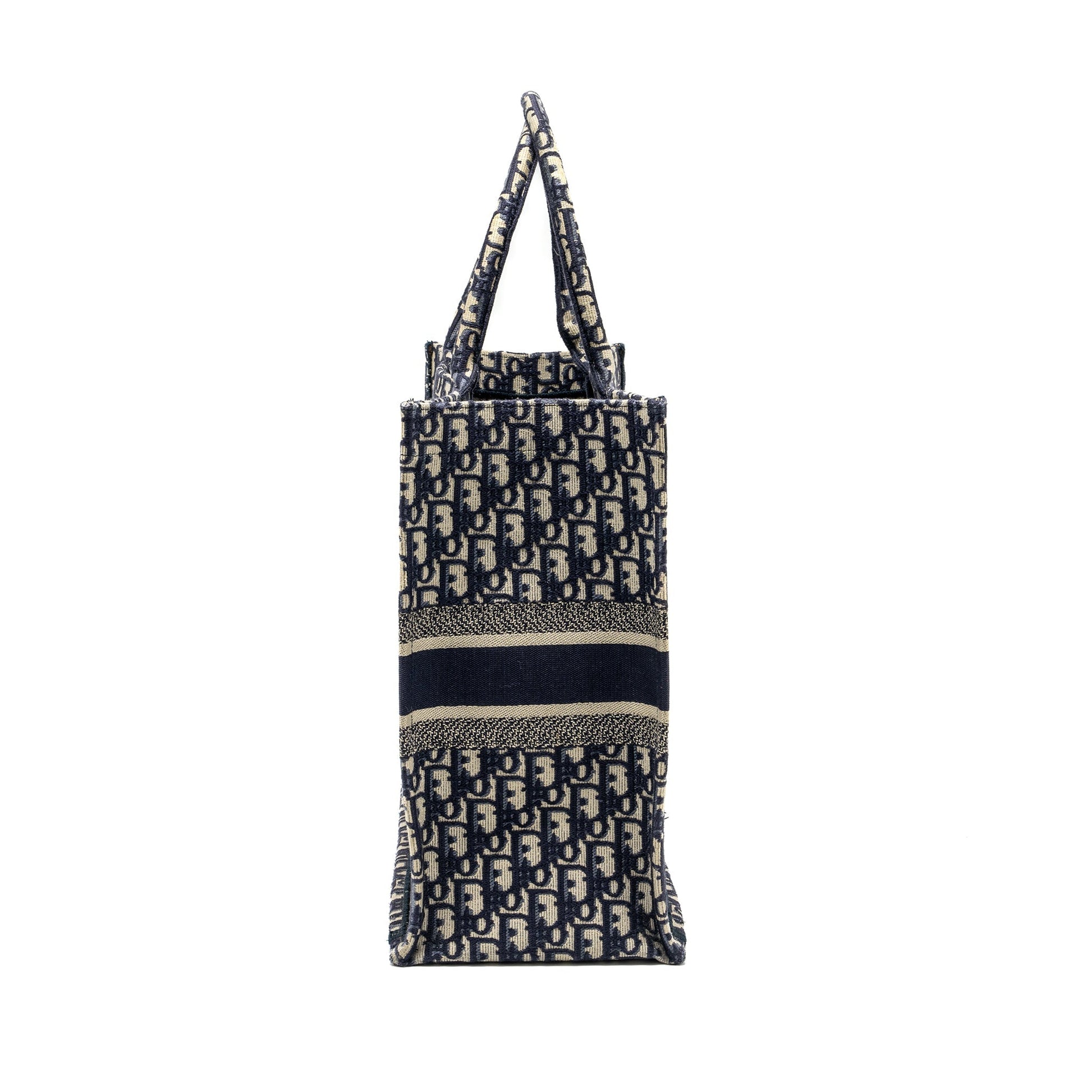 Dior Large Book tote blue oblique EMBROIDERY