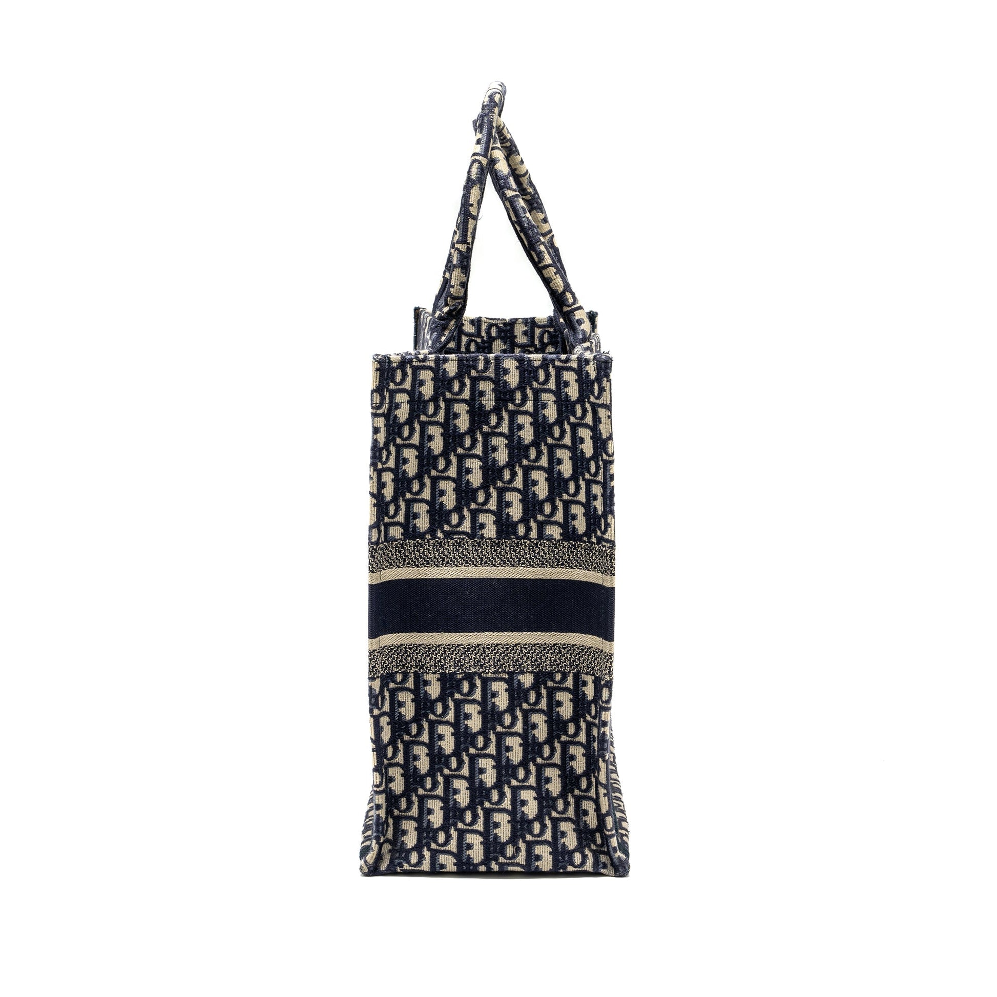 Dior Large Book tote blue oblique EMBROIDERY