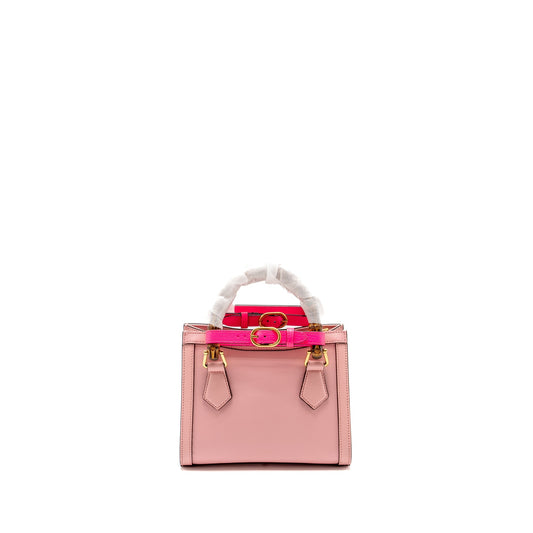 Gucci Mini Diana Bamboo Tote Bag Leather Pink