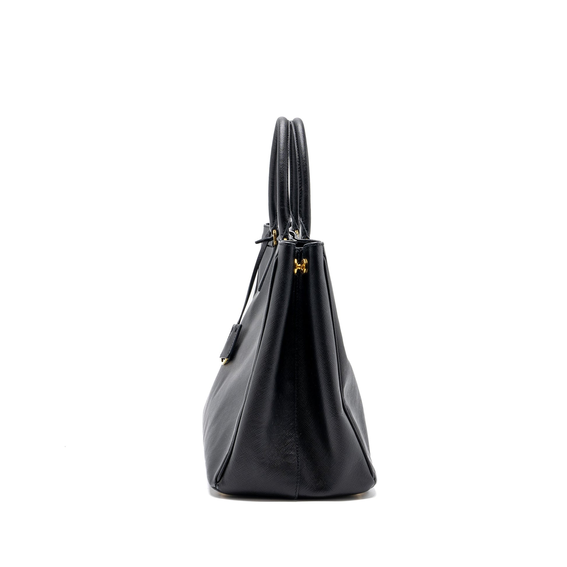 Prada large tote bag saffiano calfskin black GHW