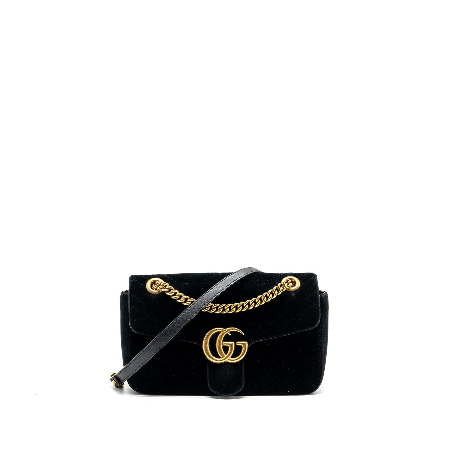 Gucci Small GG Marmont Bag Velvet Black