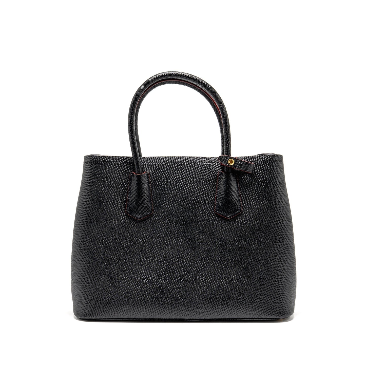 Prada double Purse Saffiano calfskin black