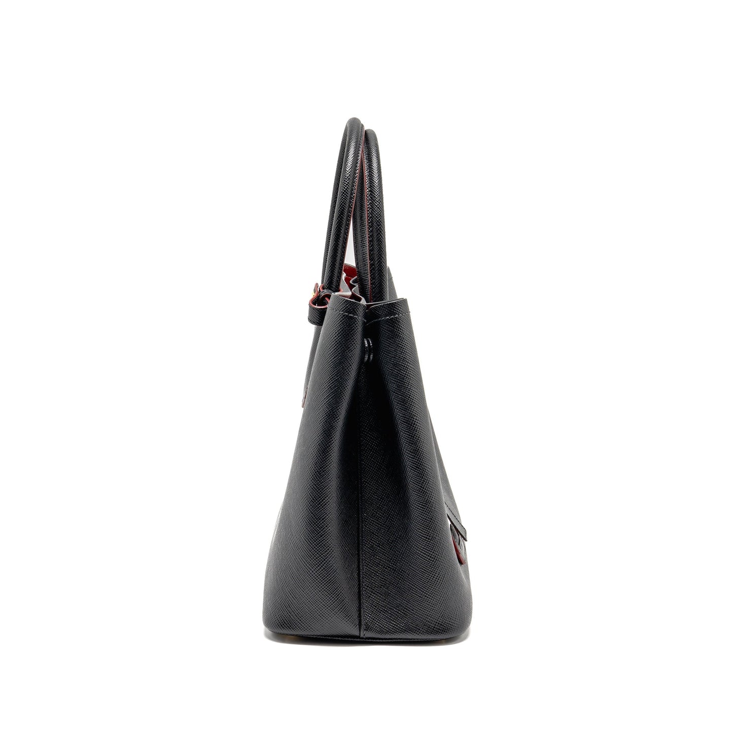 Prada double Purse Saffiano calfskin black