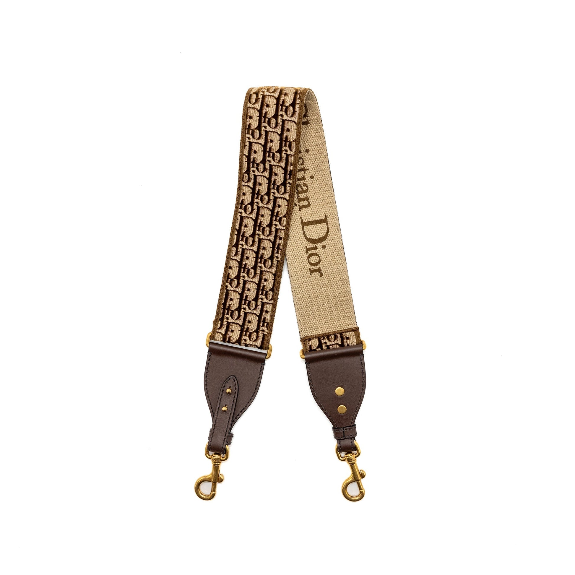 Dior shoulder strap canvas brown oblique