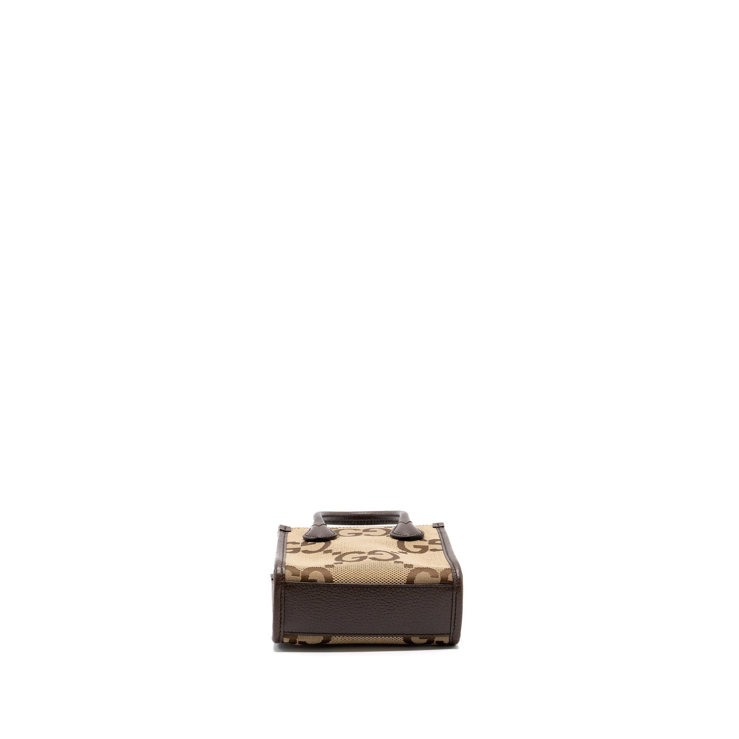 Gucci MINI JUMBO GG TOTE BAG CANVAS / LEATHER CAMEL / EBONY