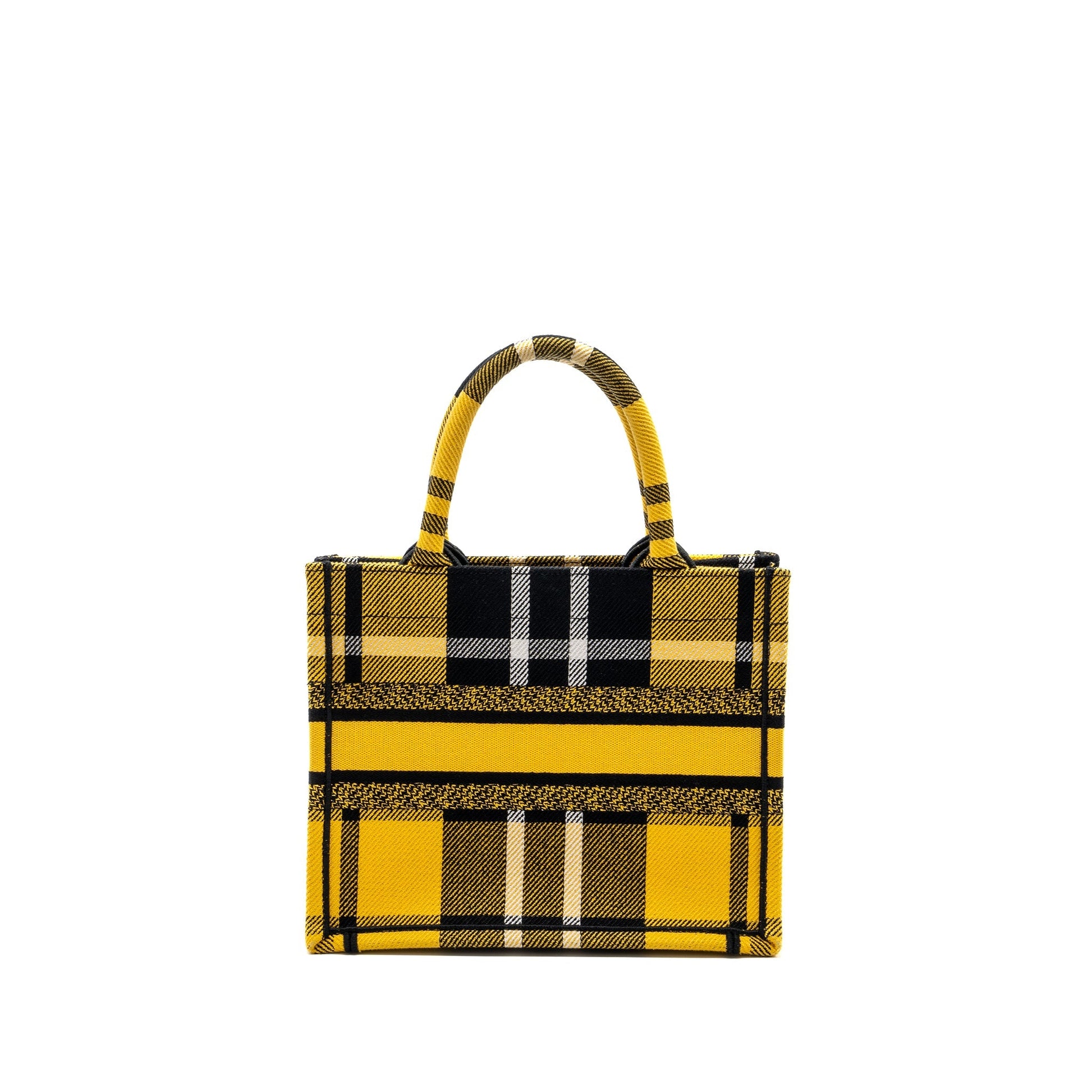 Dior small book tote canvas yellow / black