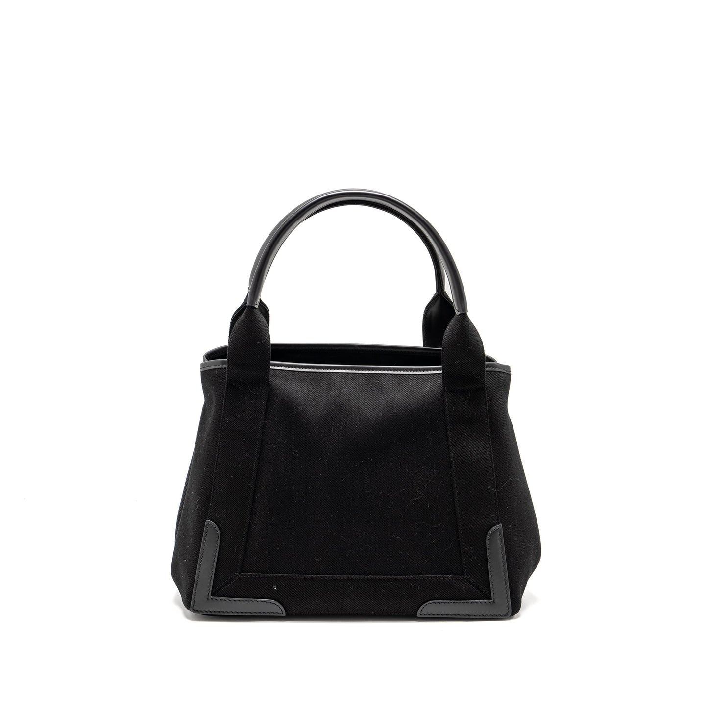 Balenciaga Cabas Logo Tote Purse Canvas/ Calfskin Black