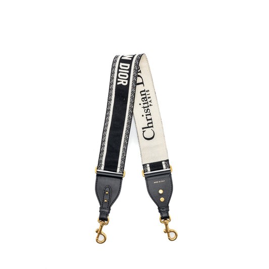 Dior Shoulder Strap Oblique Canvas Black