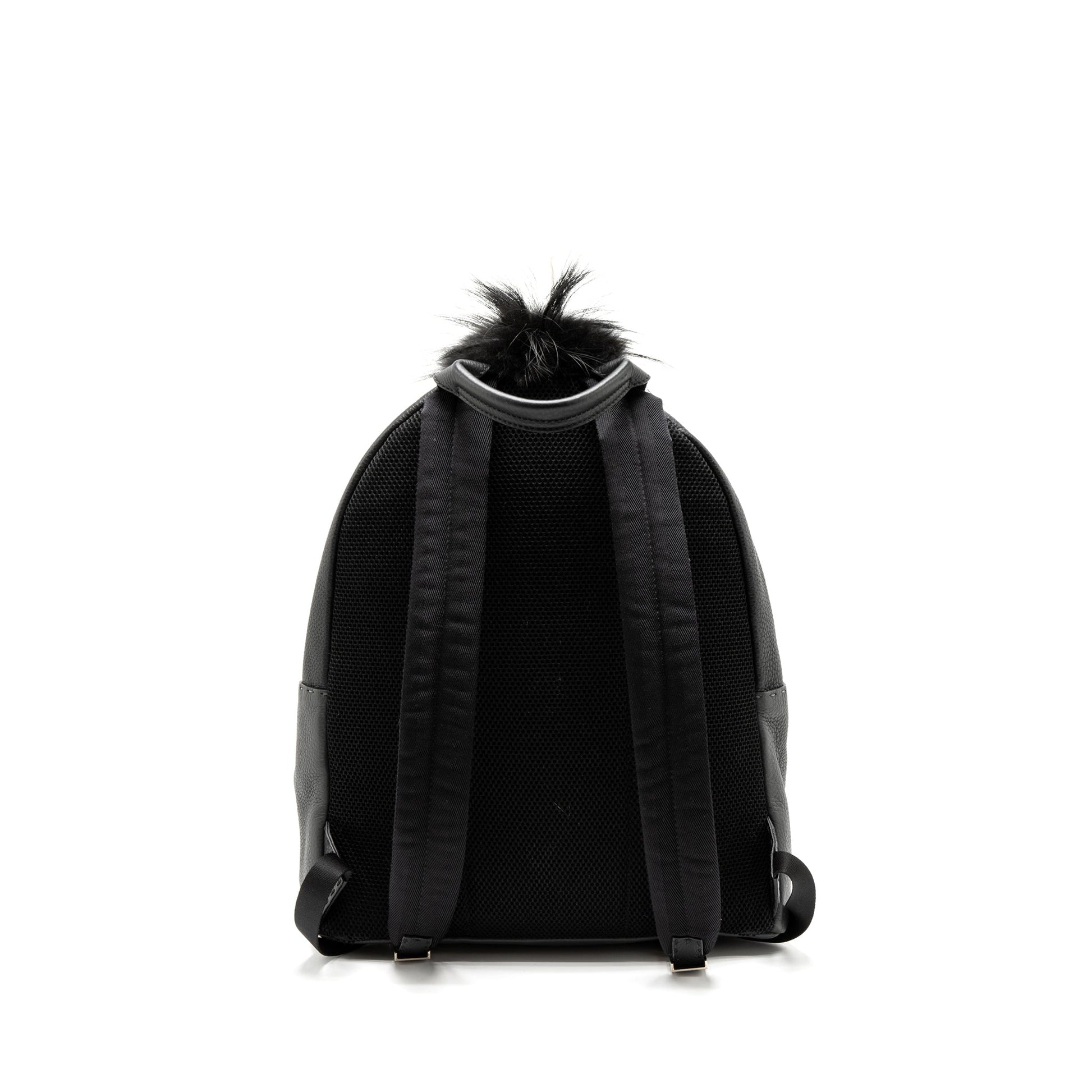 Fendi Large Backpack Calfskin/Fur/Crocodile Black/Multicolour