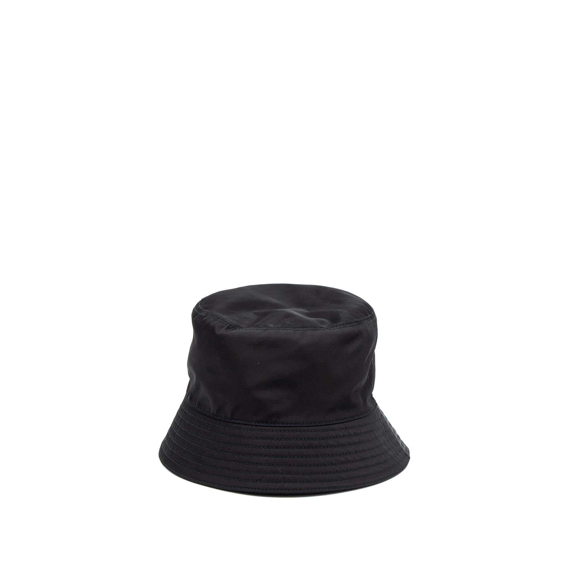 Prada Size S Re-Nylon Bucket Hat Black SHW