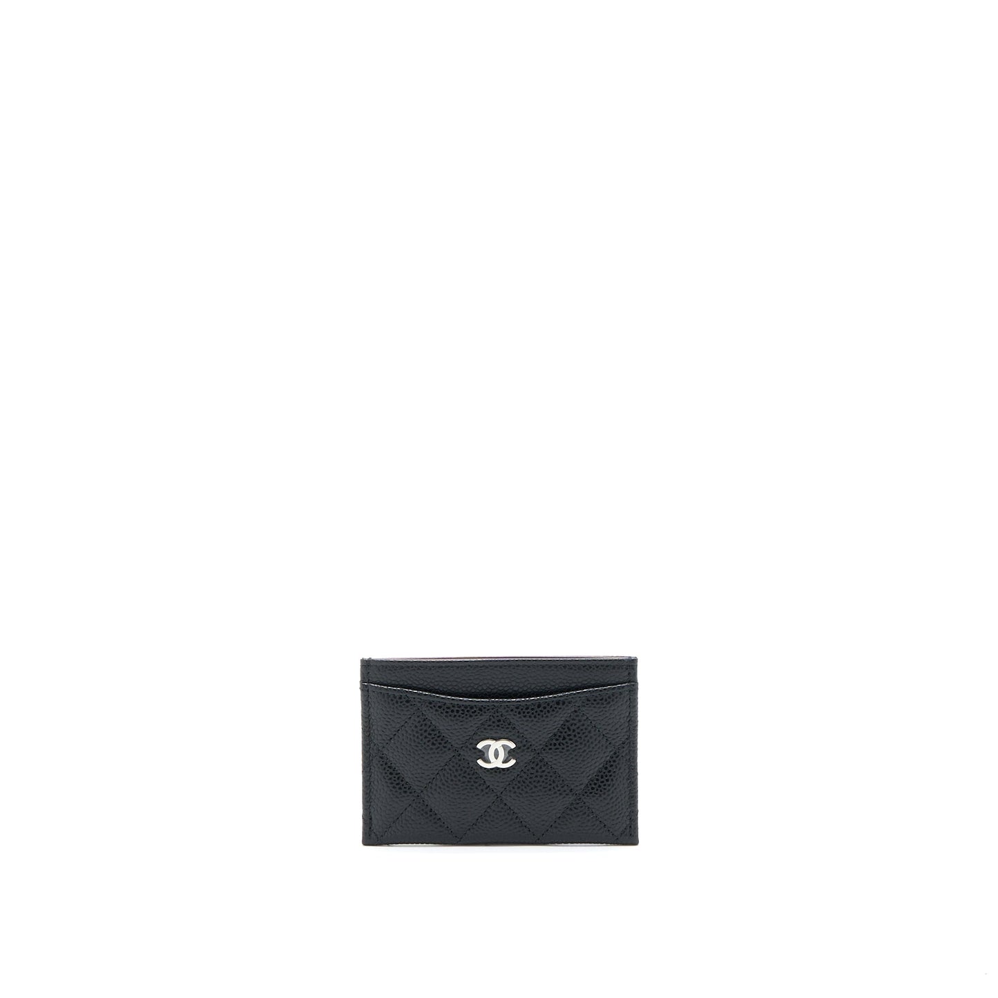 Chanel Classic Holder Caviar Black SHW (Microchip)