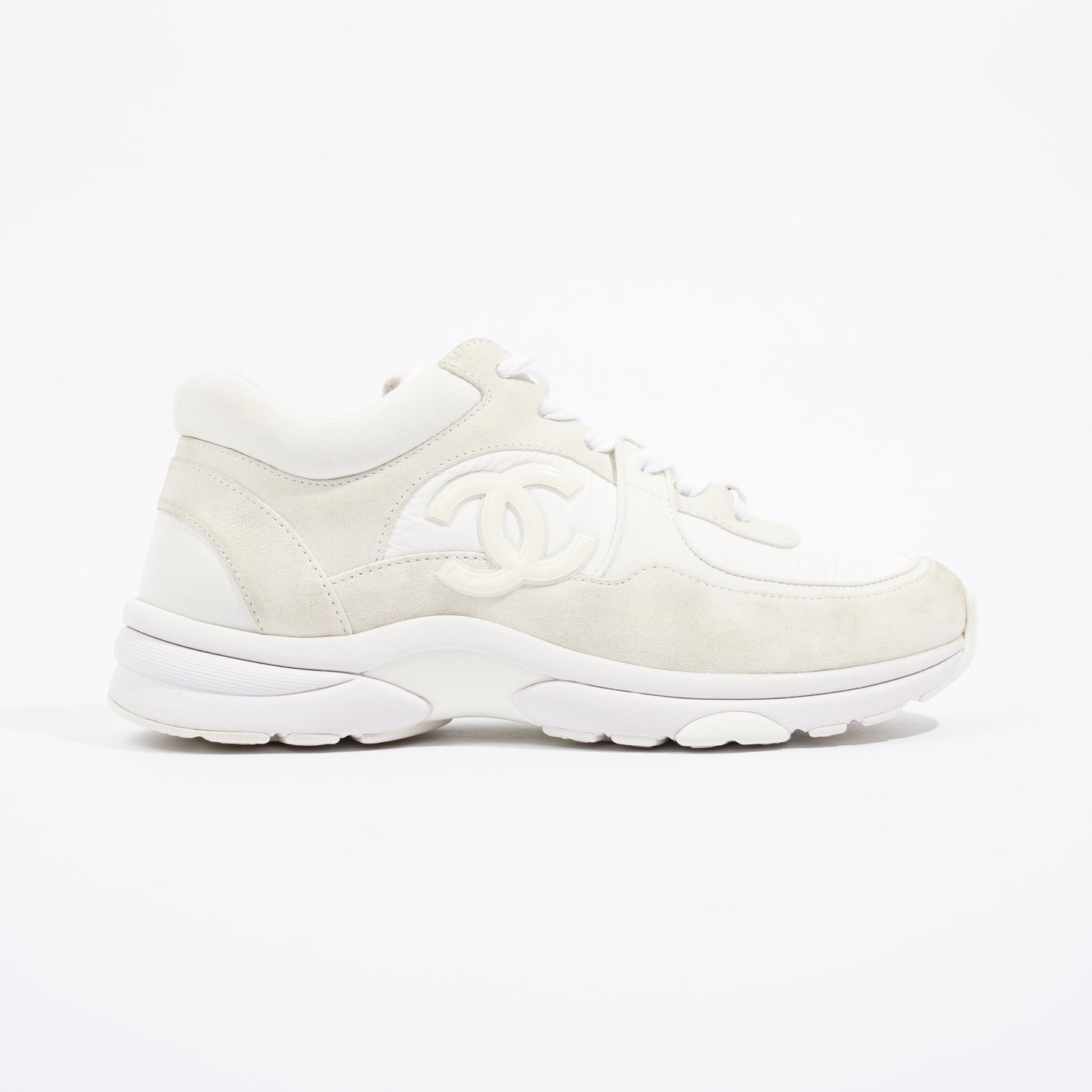 Chanel CC Runner White Beige EU 38.5 UK 5.5