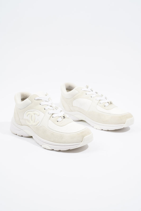 Chanel CC Runner White Beige EU 38.5 UK 5.5