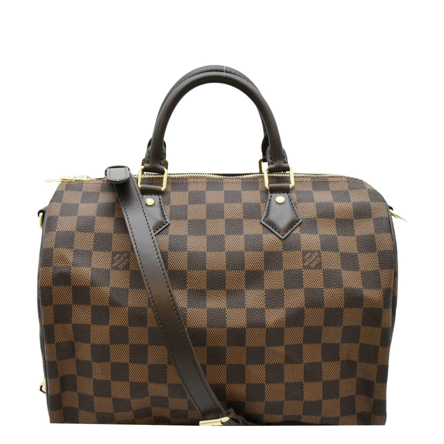 LOUIS VUITTON 30 Bandouliere Damier Ebene Satchel Bag Brown