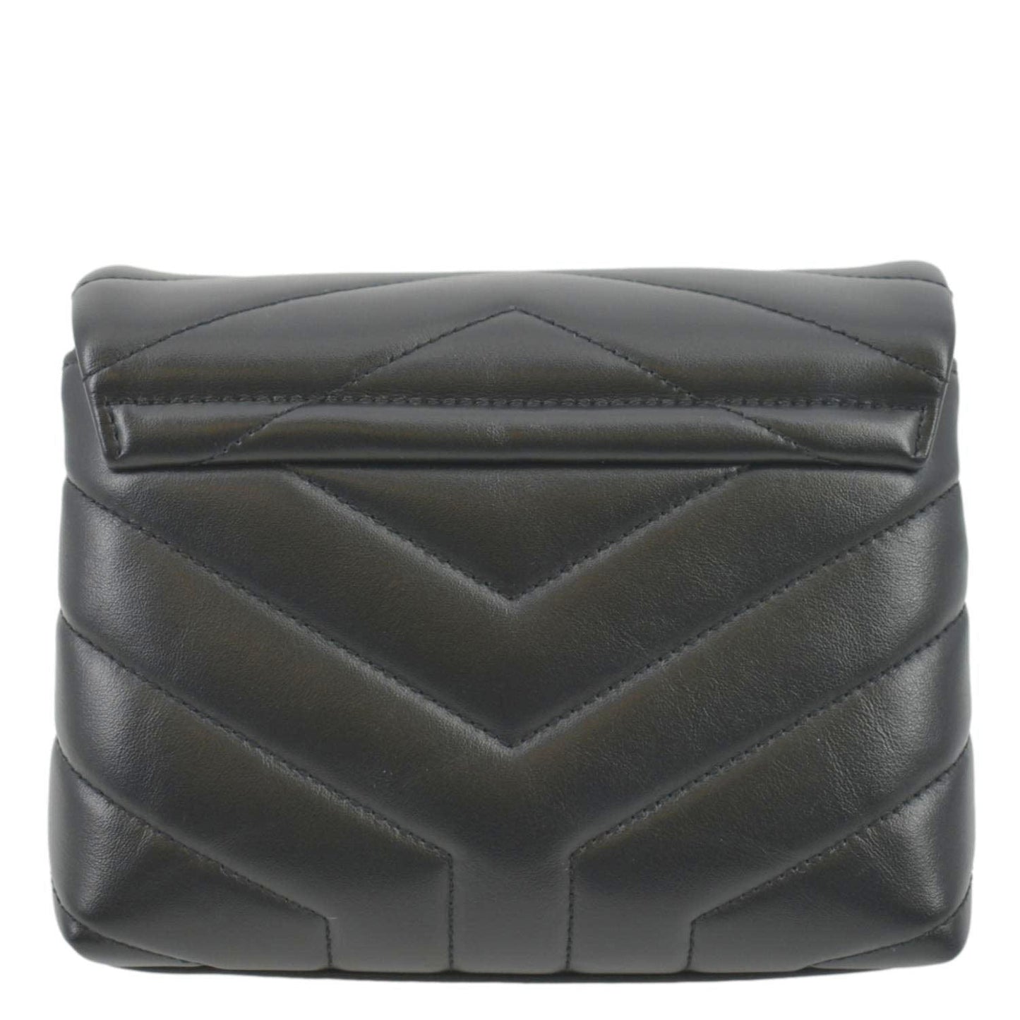SAINT LAURENT Loulou Toy Quilted Leather Crossbody Bag Black