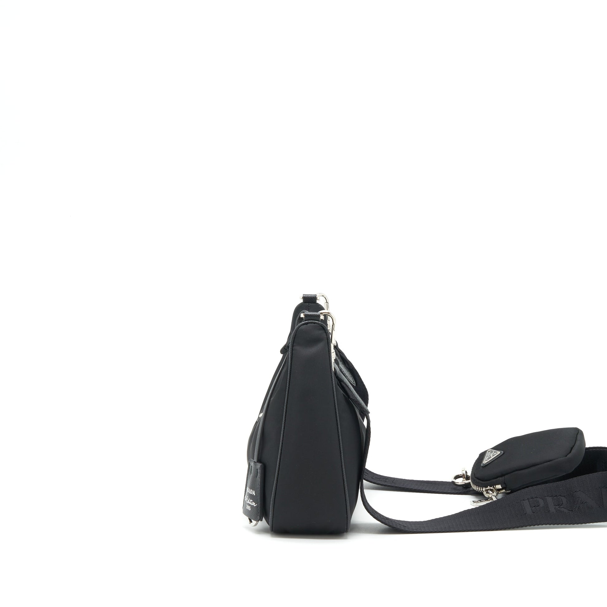 Prada Reedition 2005 Re Nylon Bag Black SHW(Chain Handle Missing?