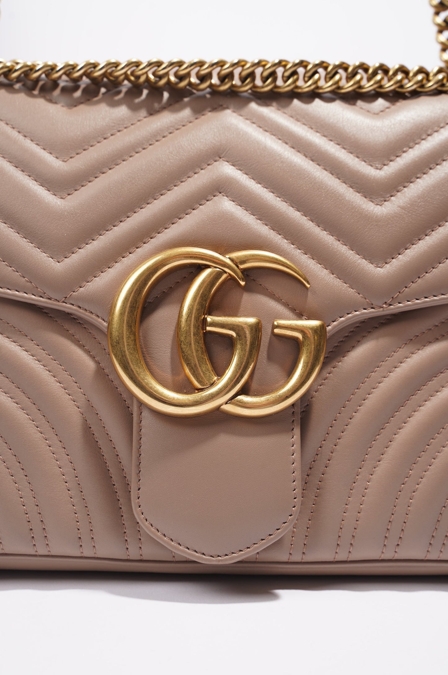Gucci Lou Monogram Chain Leather Crossbody