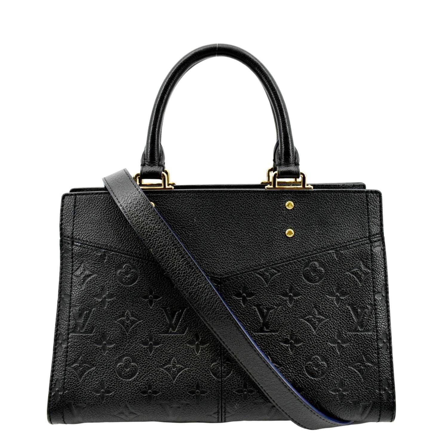 LOUIS VUITTON Sully PM Monogram Empreinte Leather Shoulder Bag Black