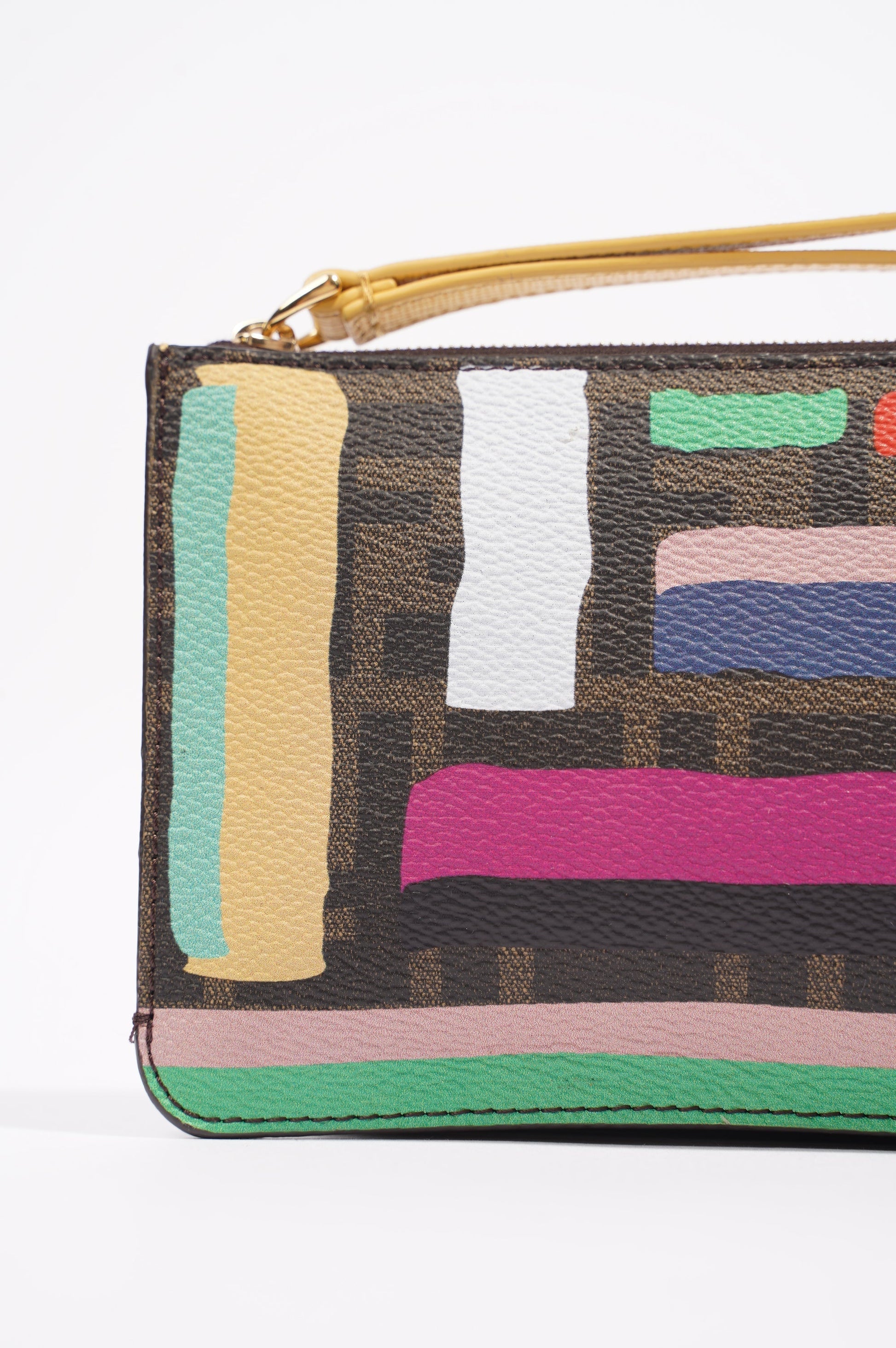 Fendi Strap Wrist Pouch Monogram Canvas