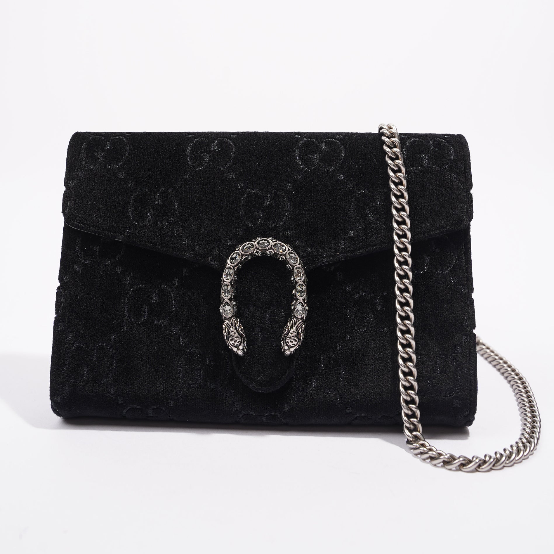 Gucci Lou Monogram Chain Canvas Crossbody
