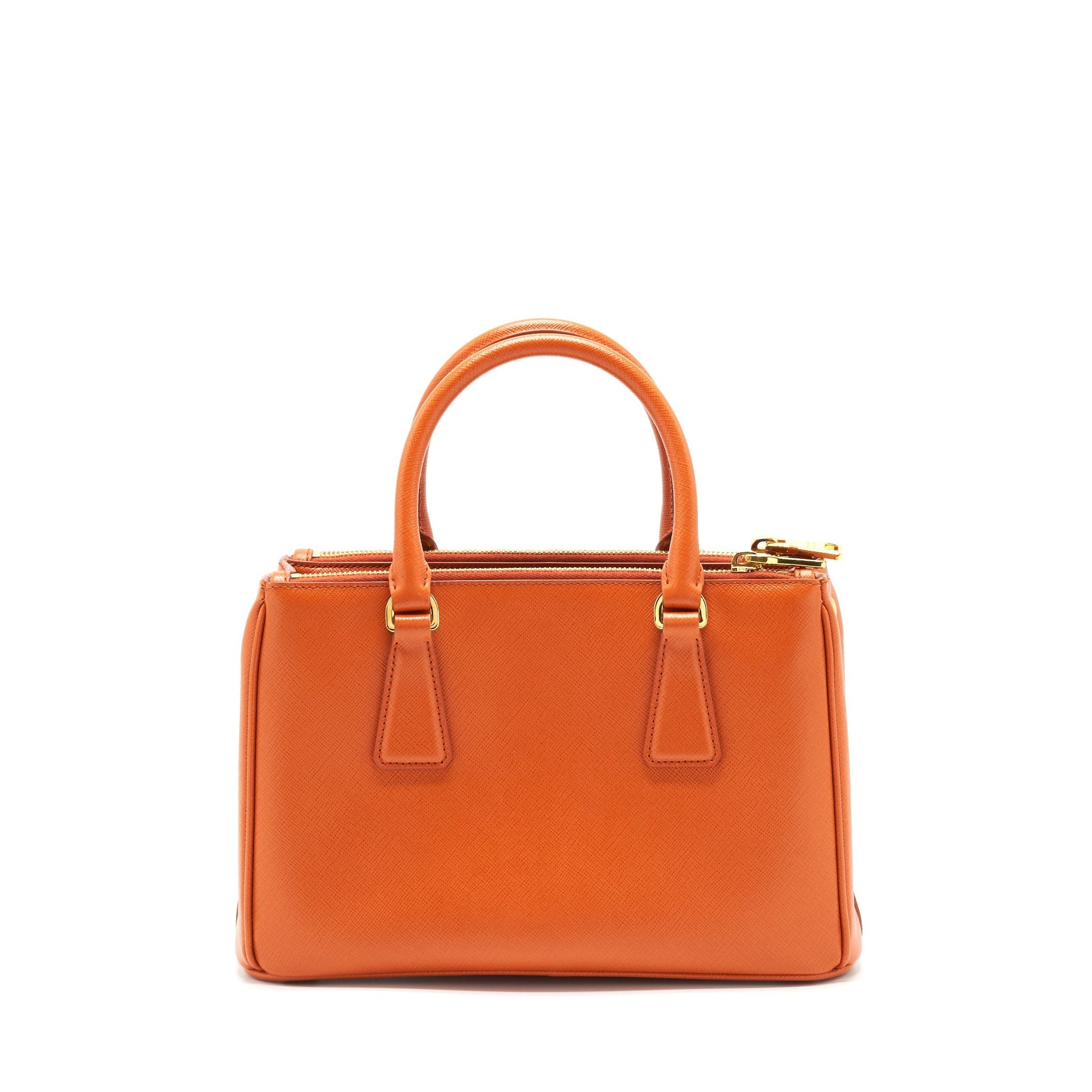 Prada Saffiano Tote Purse Papaya