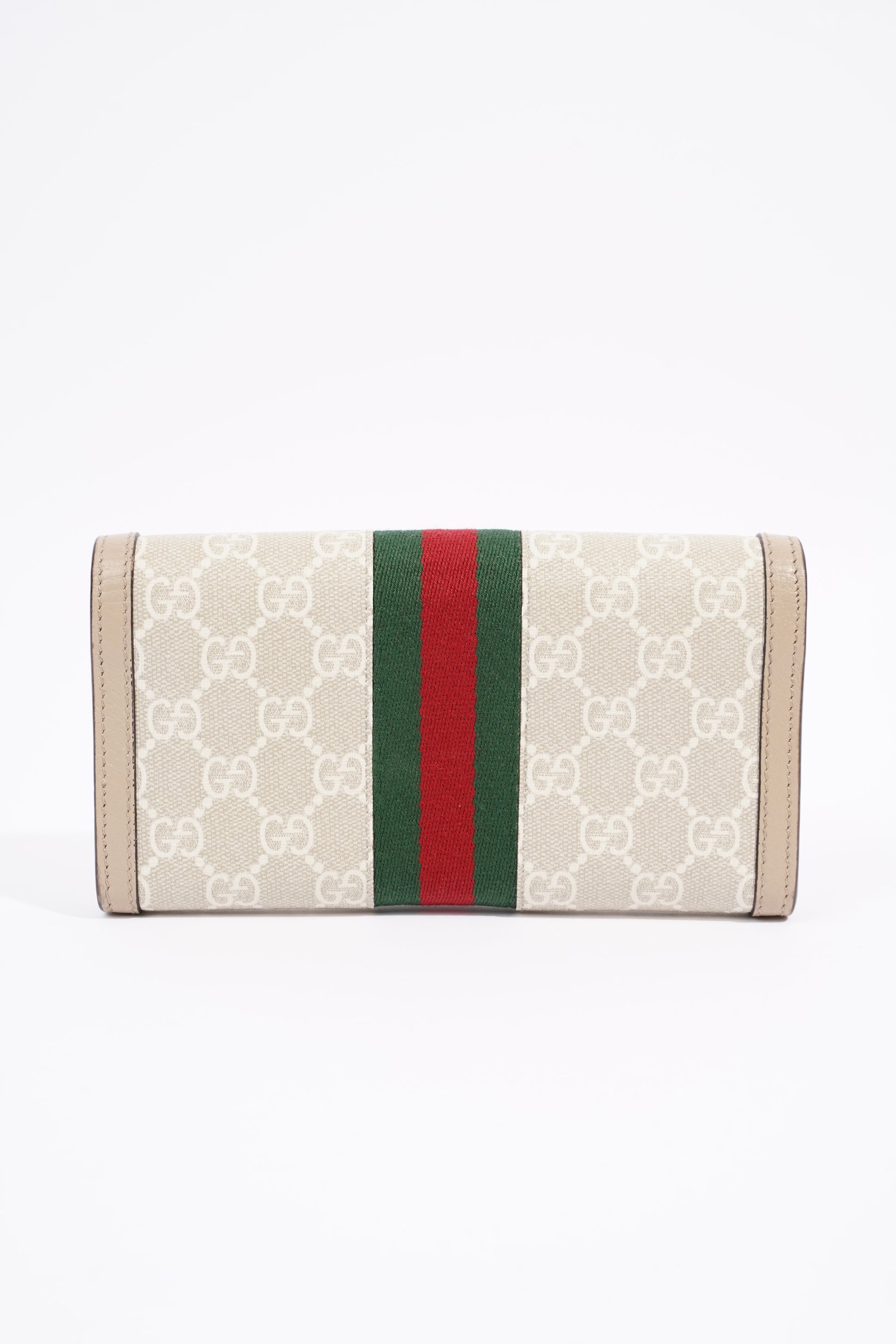 Gucci Ophidia Continental Wallet Oatmeal Leather