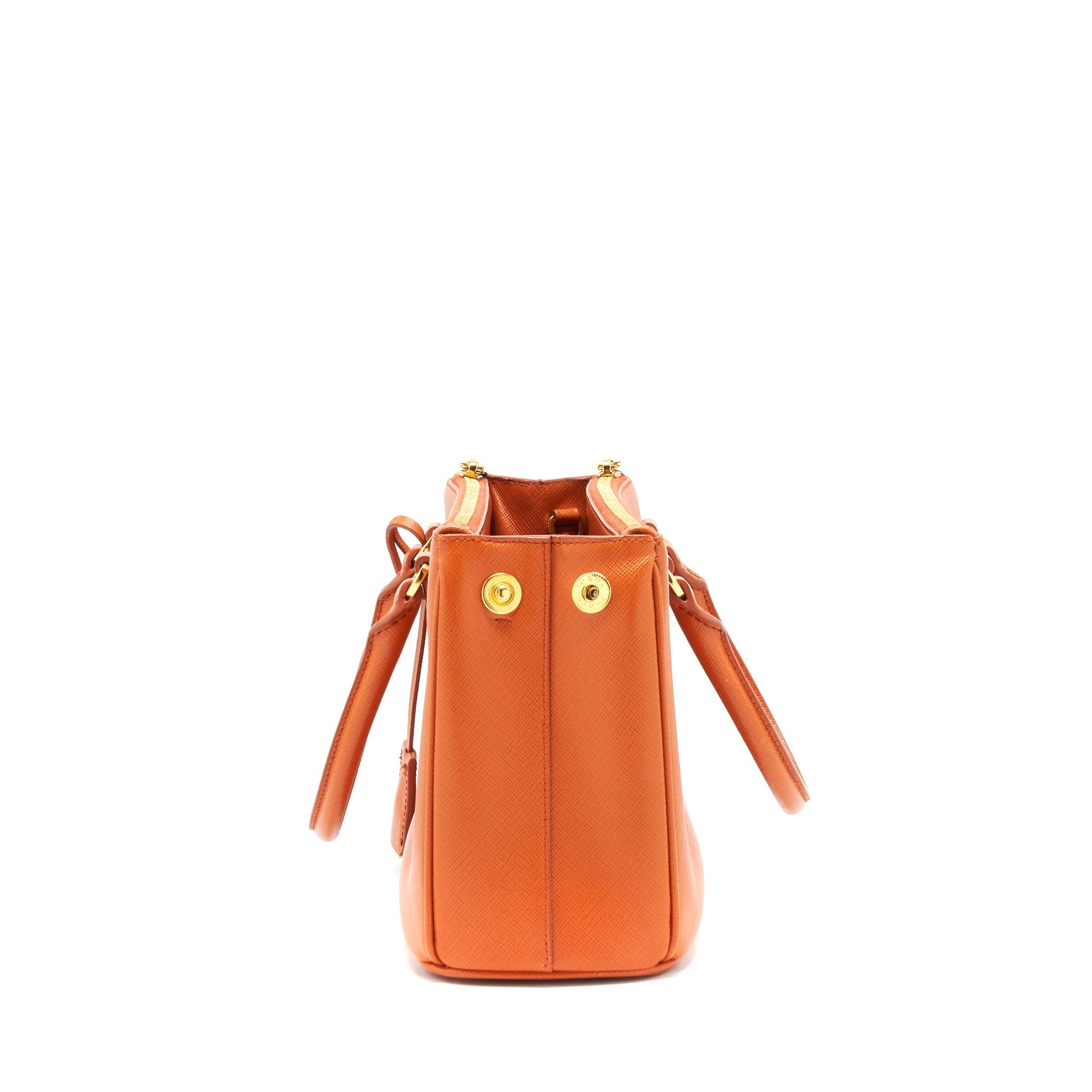Prada Saffiano Tote Purse Papaya