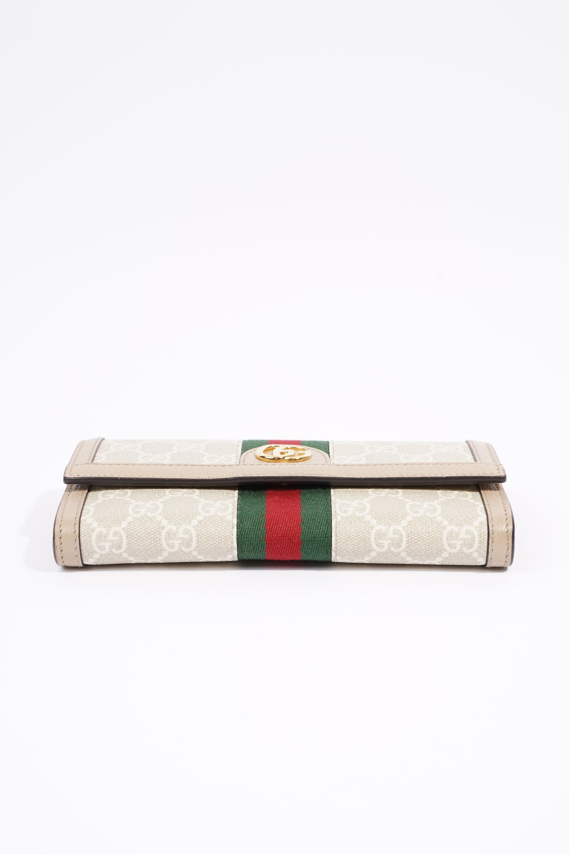 Gucci Ophidia Continental Wallet Oatmeal Leather