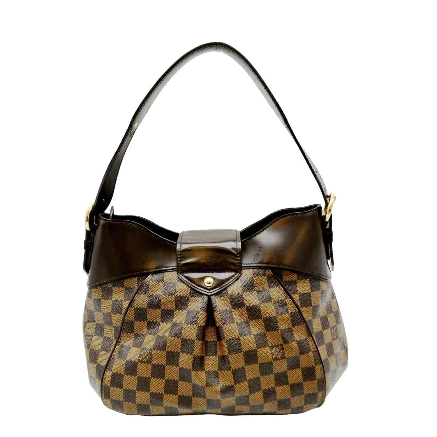 LOUIS VUITTON Sistina MM Damier Ebene Shoulder Bag Brown