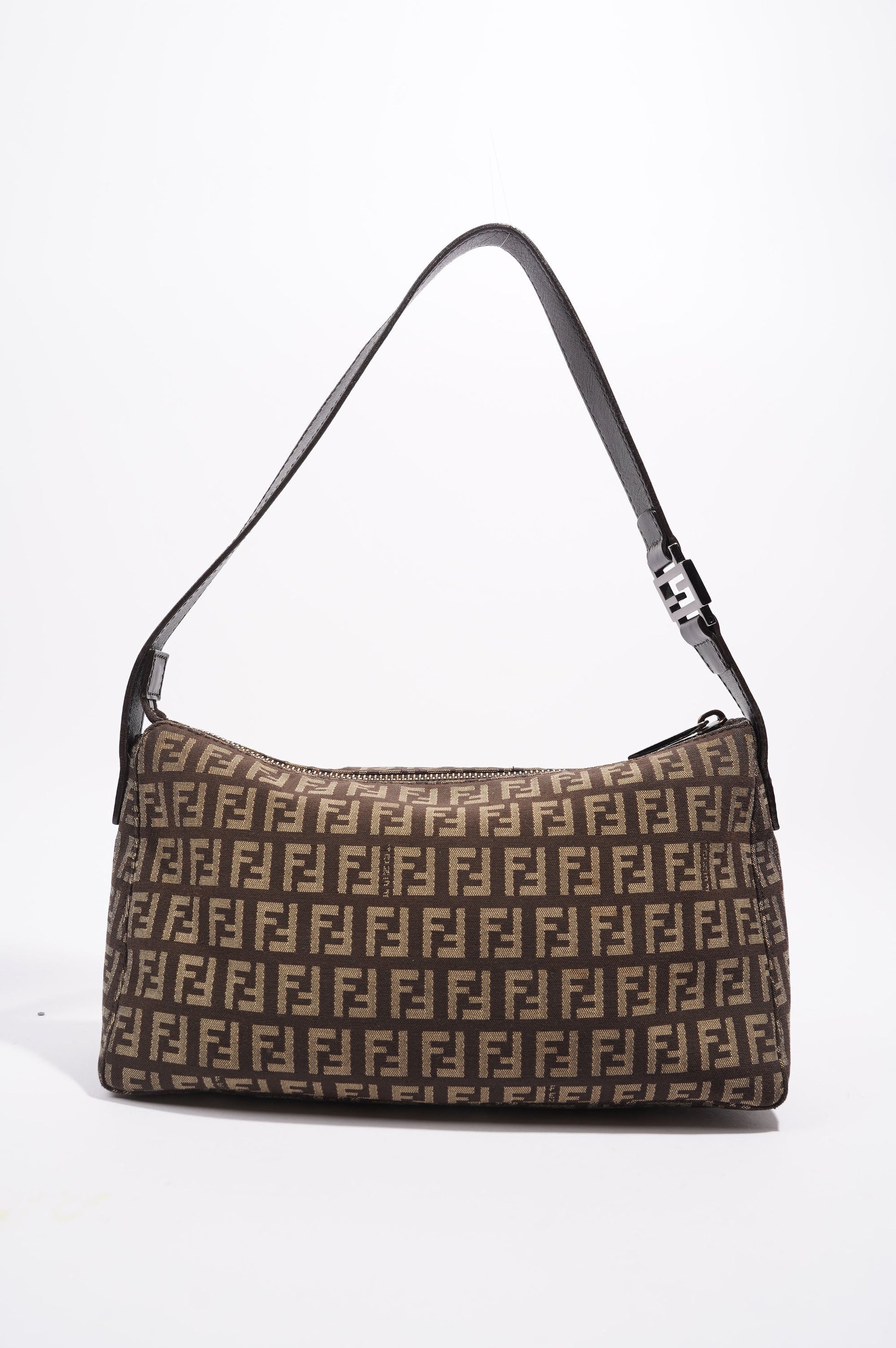 Fendi Womens Zucchino Bag Monogram Canvas