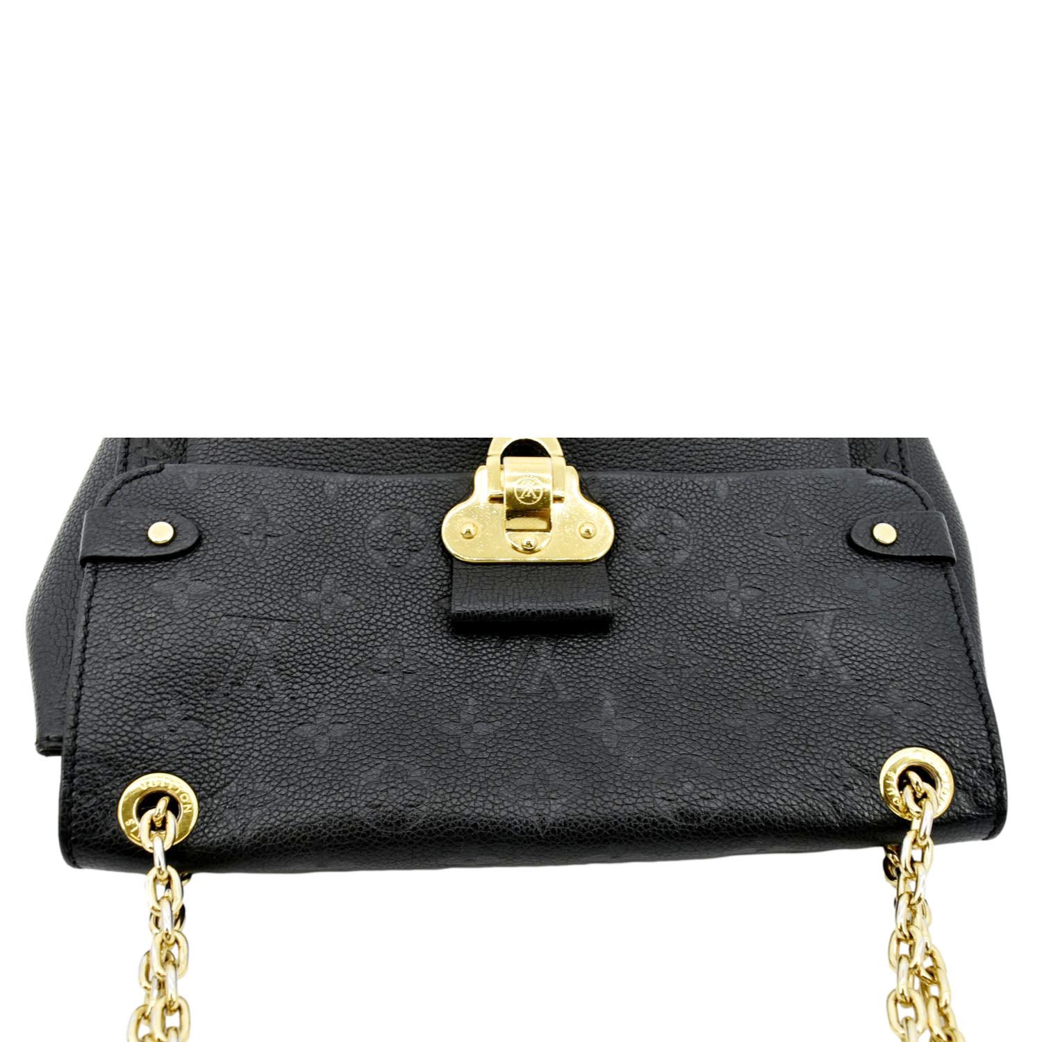 LOUIS VUITTON Vavin PM Monogram Empreinte Leather Shoulder Bag Black